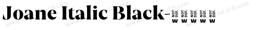 Joane Italic Black字体转换